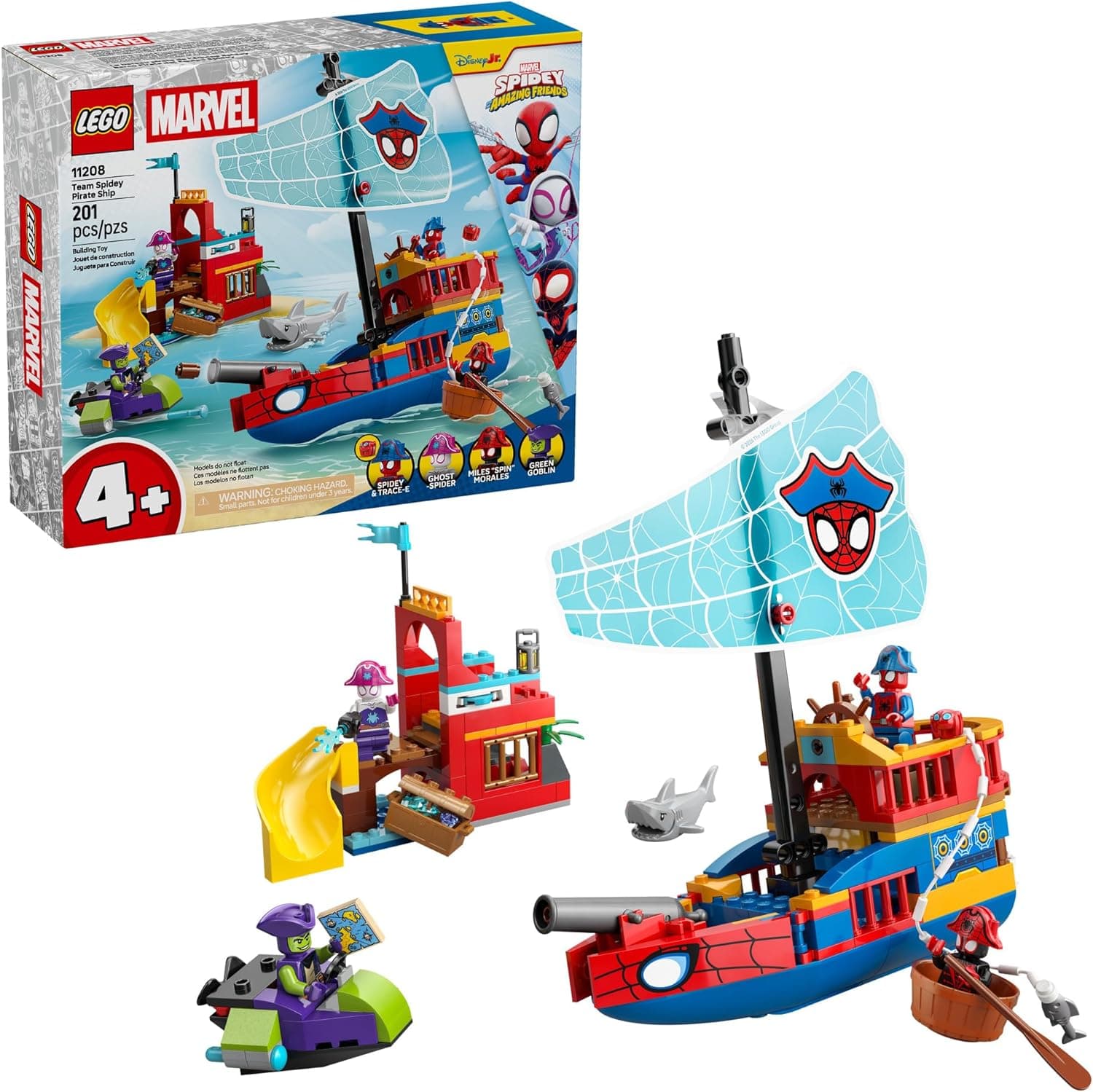LEGO Marvel Team Spidey Pirate Ship Set 11208